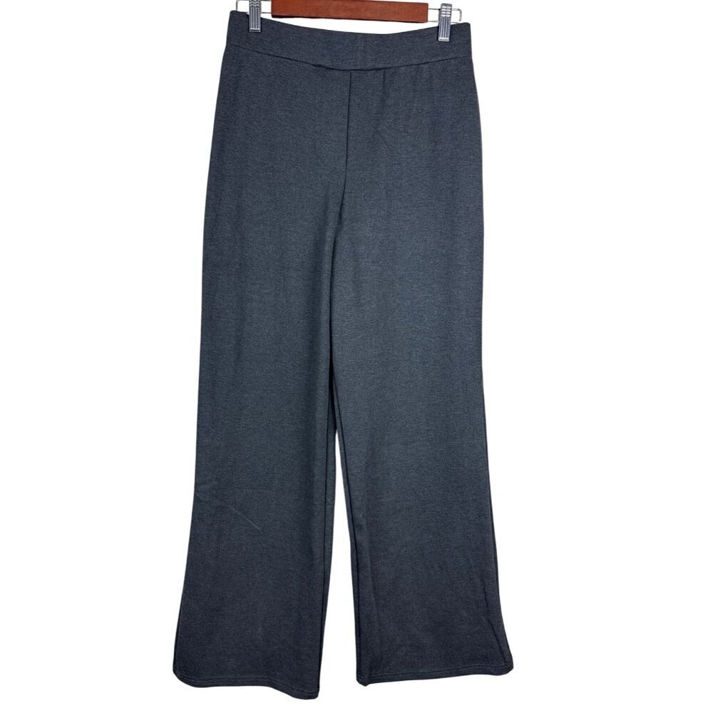 By Design Women's Pants Grey Pull On Wide Leg Office Career Rayon Blend Medium